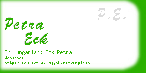 petra eck business card